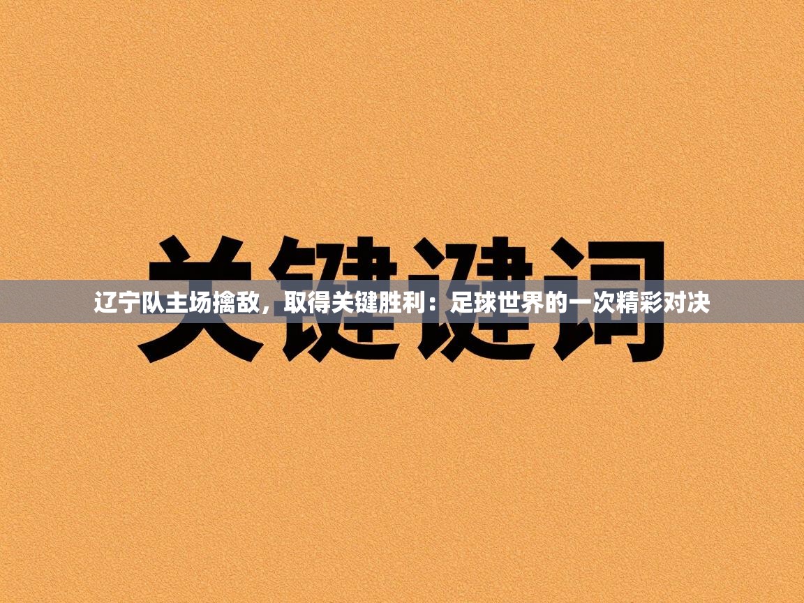 辽宁队主场擒敌,取得关键胜利:足球世界的一次精彩对决 第2张